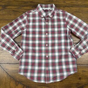 Janie and Jack Holiday Plaid Button Down
